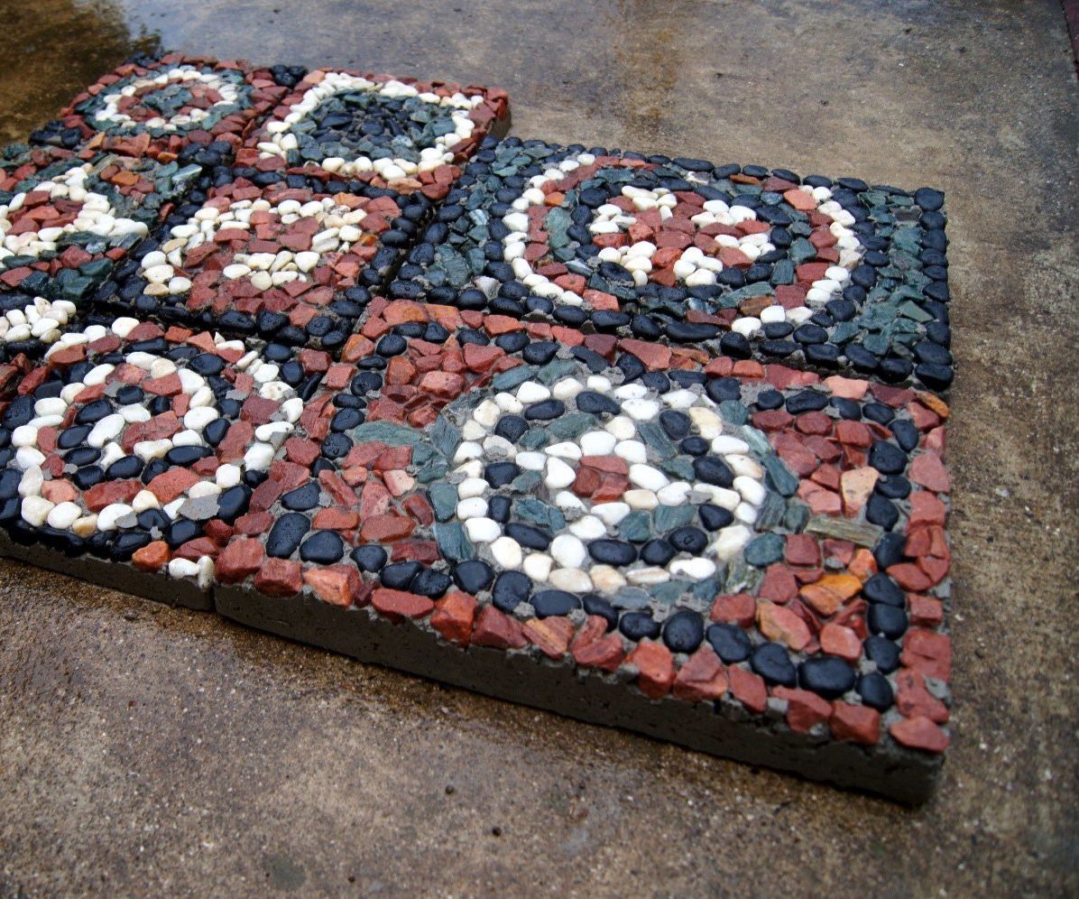 How to Make Mosaic Rock Pavers!