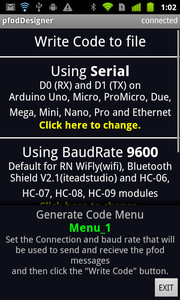 Code Generator for Custom Android/Arduino Menus to Switch Arduino ...