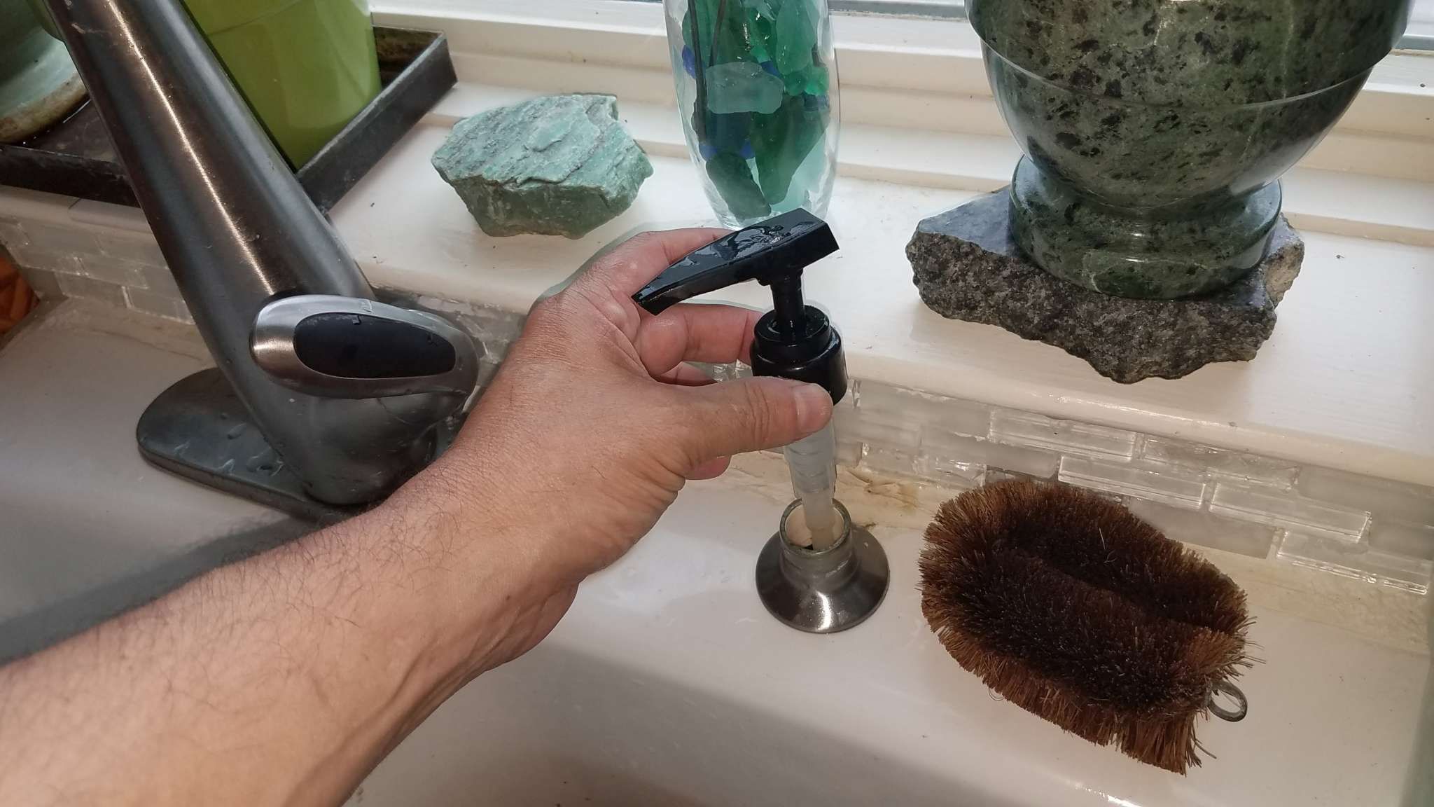 Fixing That Stupid Soap Dispenser Built Into the Sink Instructables