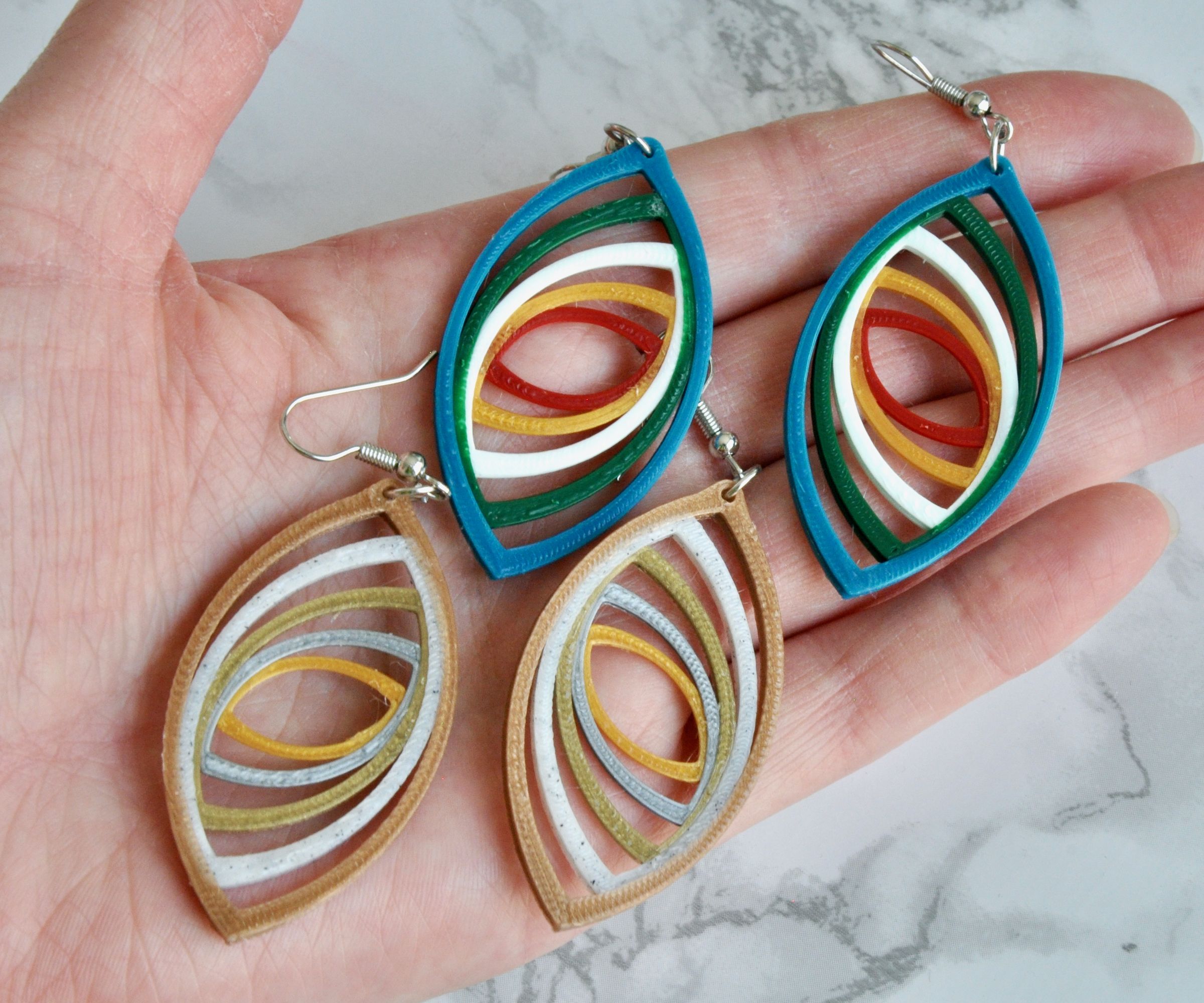 Recursive Infinity Earrings - 3D Print