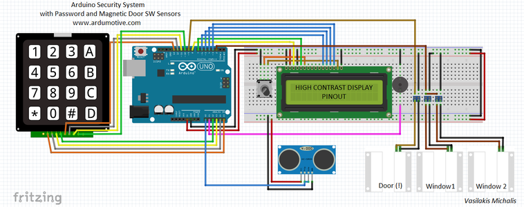 Arduino Password Security System With Magnetic Door Sensors : 6 Steps ...