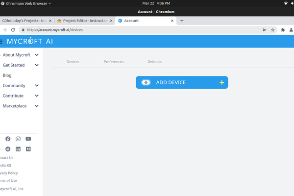 Mycroft Account Setup