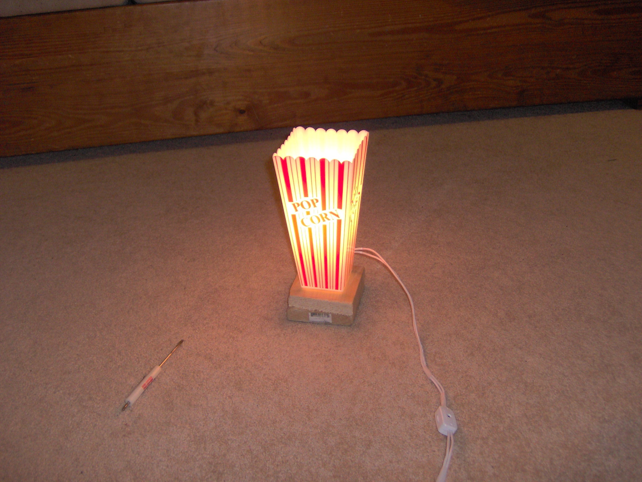 Popcorn Lamp 5 Steps Instructables