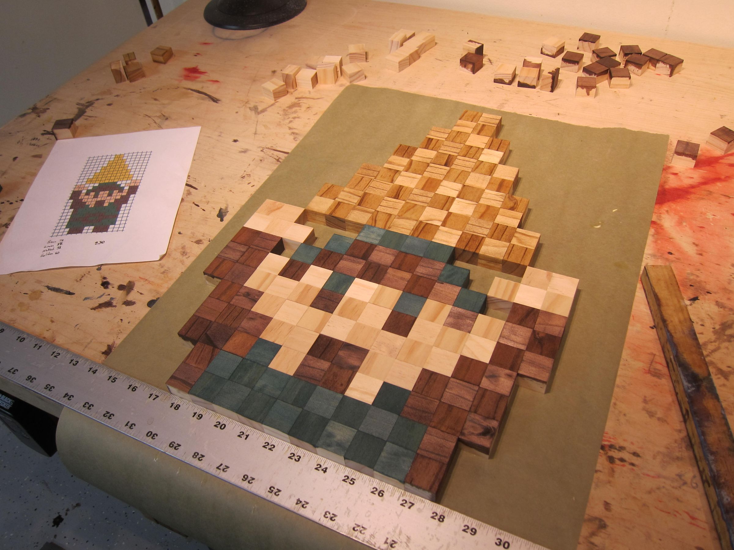 Stained Wood Pixel Art 7 Steps (with Pictures) Instructables