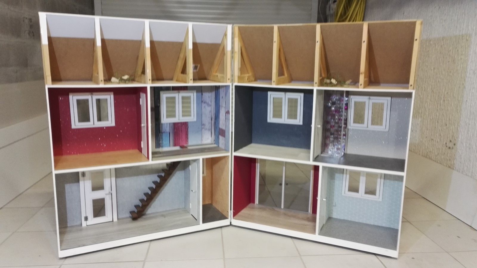 wooden doll house for barbie