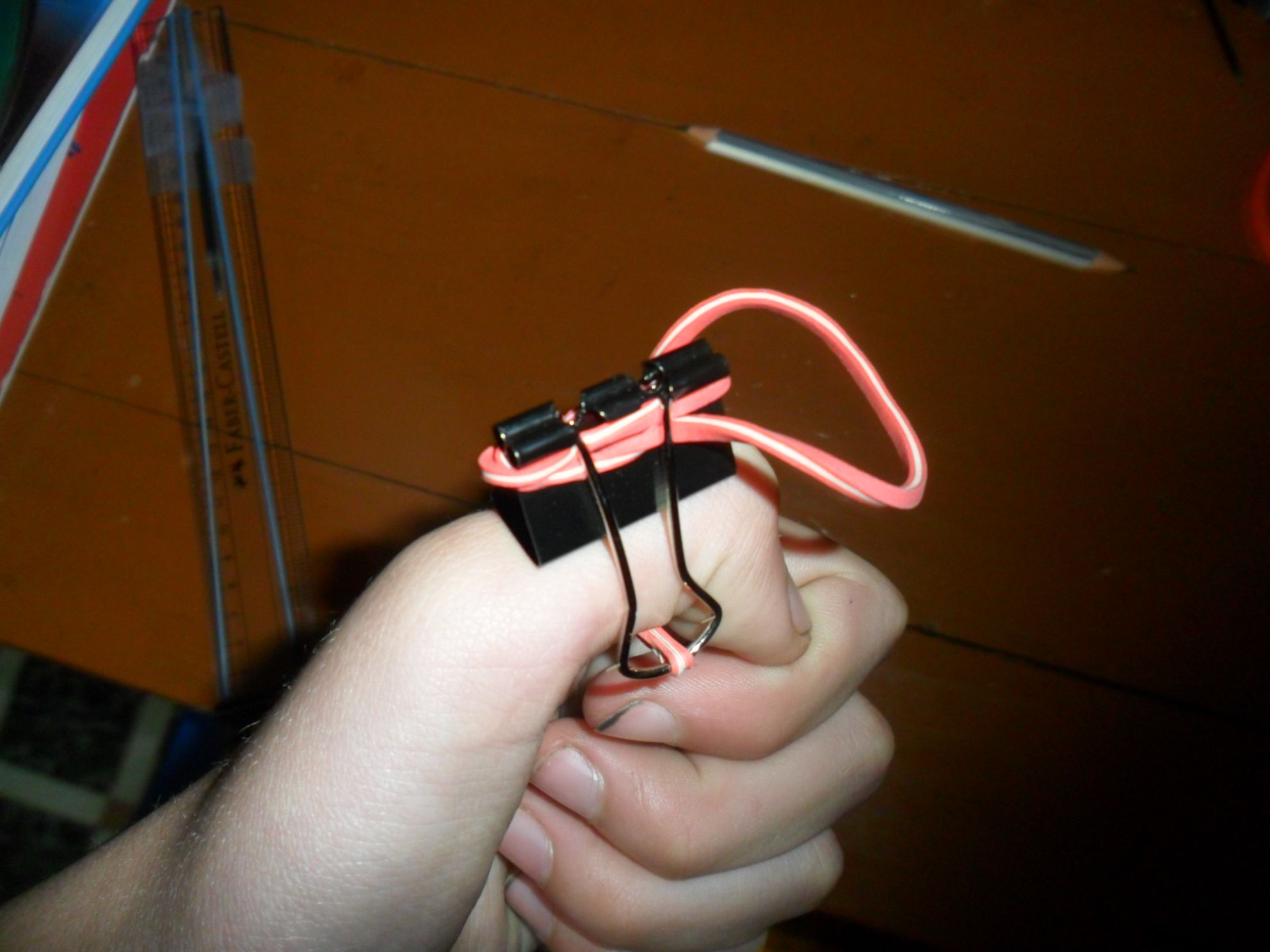 Thumb Mounted Pencil Shooter 11 Steps Instructables