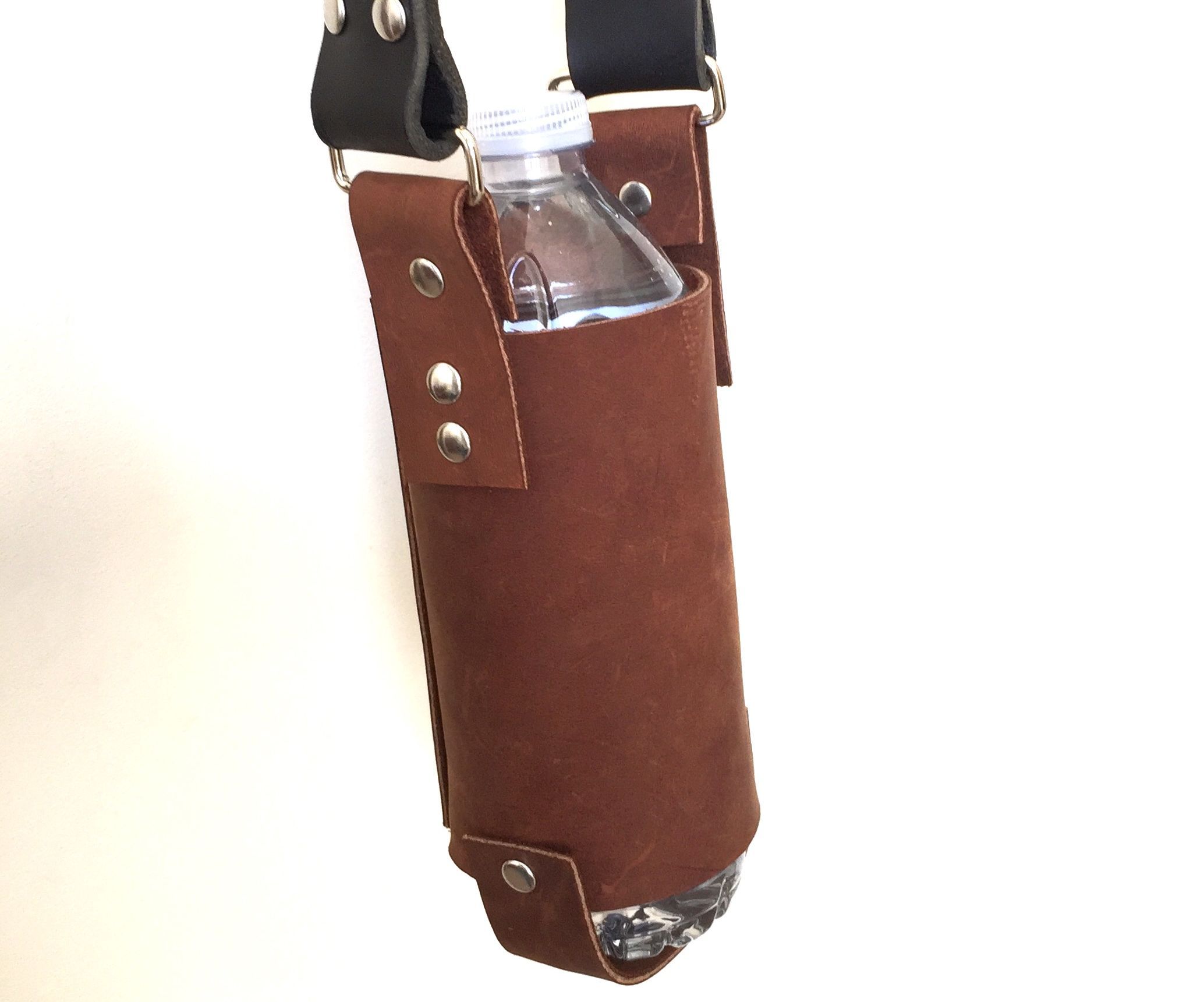 How to Make a Leather Water Bottle Holder / Holster 5 Steps (with