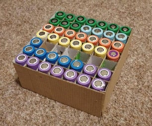 Container for Li-ion Batteries 18650 Made of Cardboard