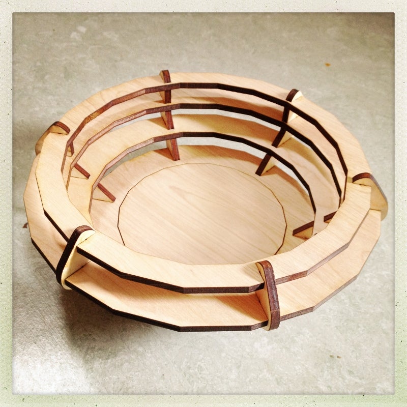 Laser Cut Bowl in Cardboard and Wood. 6 Steps (with Pictures
