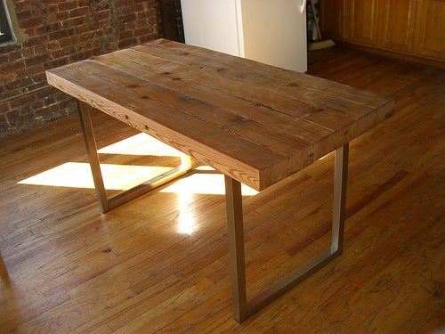 Reclaimed Wood Table 5 Steps With Pictures Instructables Reclaimed Wood Table 5 Steps With, How To Make Your Own Wooden Table