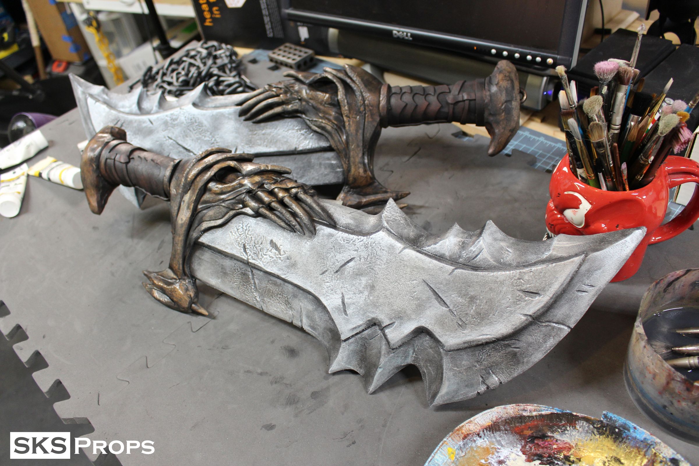 God of War Foam Cosplay Blades of Chaos SKS Props 18 Steps (with