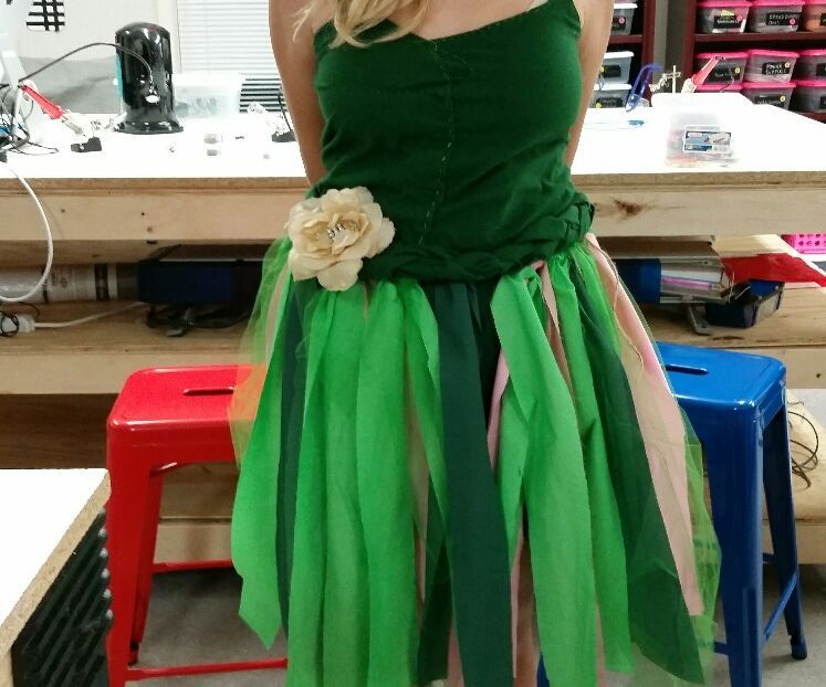 tinker bell costume with light up wings DIY Project DIY Project Image