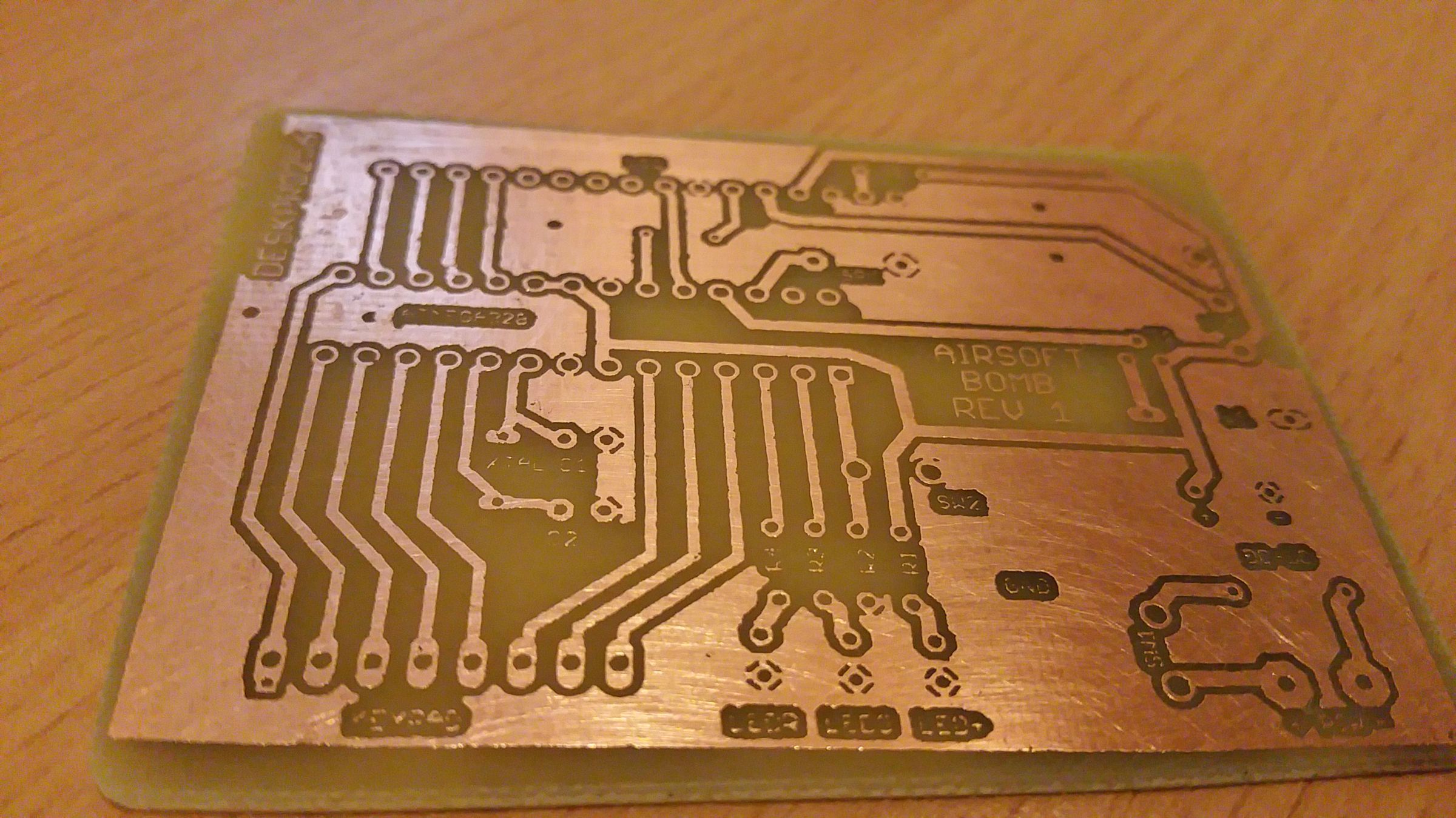 DIY PCB at Home (Vinegar+H2O2+Salt) and Arduino Airsoft Bomb Instructables