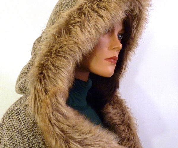 How to Make Faux (fake) Fur-Lined Wool Poncho