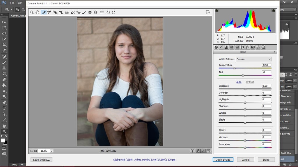 basic portrait enhancing and retouching
