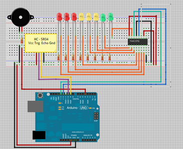 Arduino - Ultrasonic Sensor With LED's and Buzzer : 5 Steps - Instructables