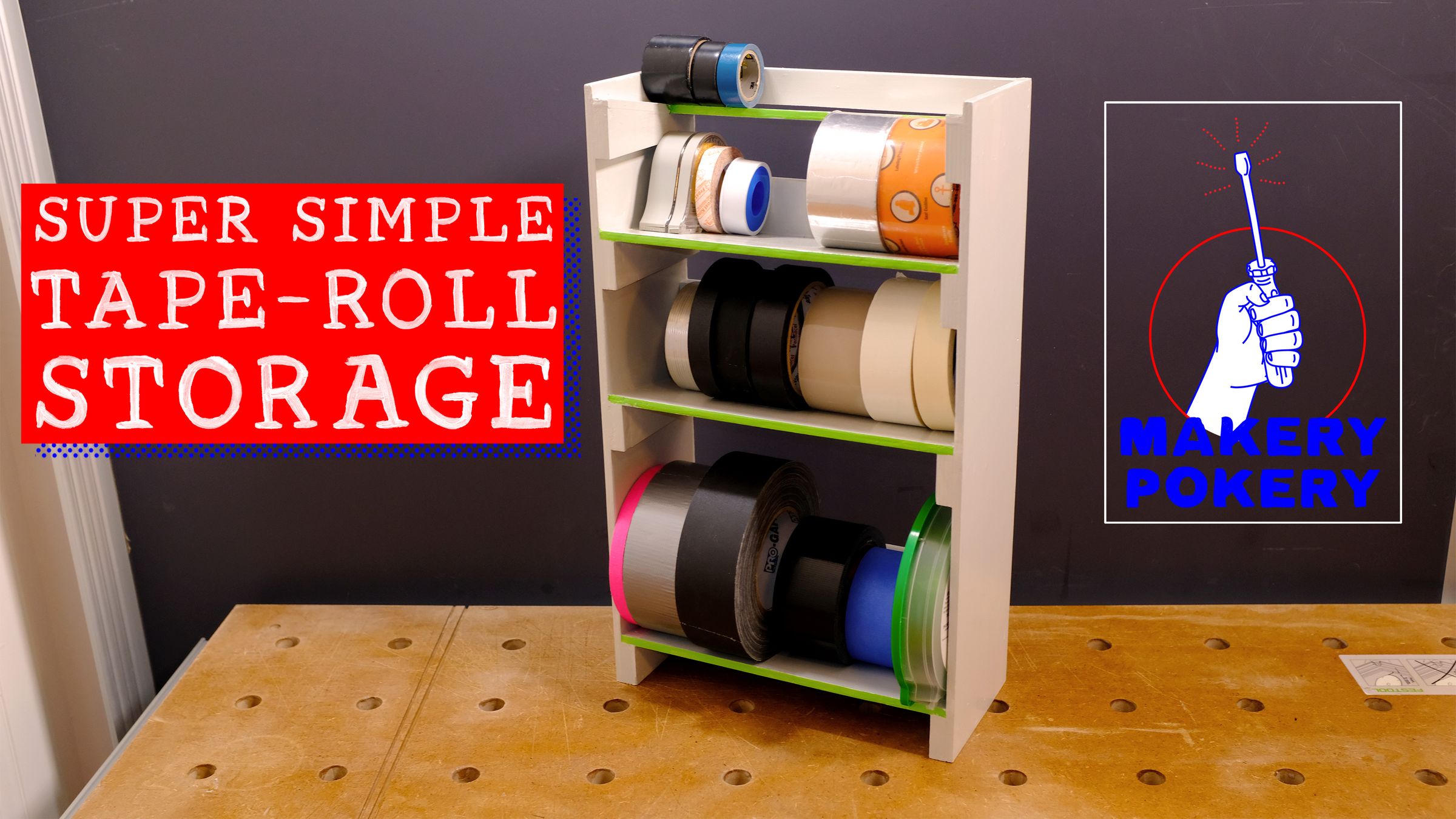 Super Simple TapeRoll Storage Rack 10 Steps (with Pictures