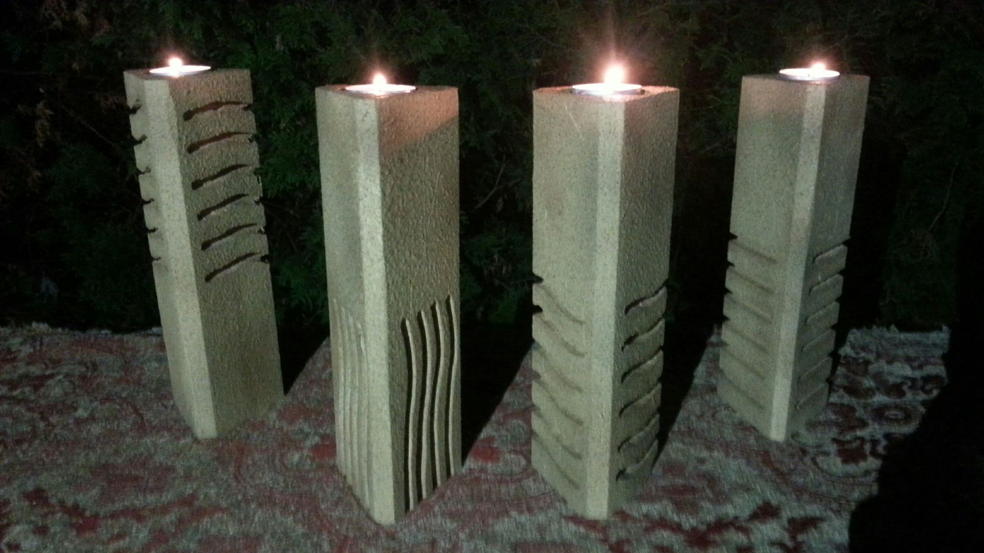 The Fifth Element Stones Pillar Candle Holders 13 Steps (with