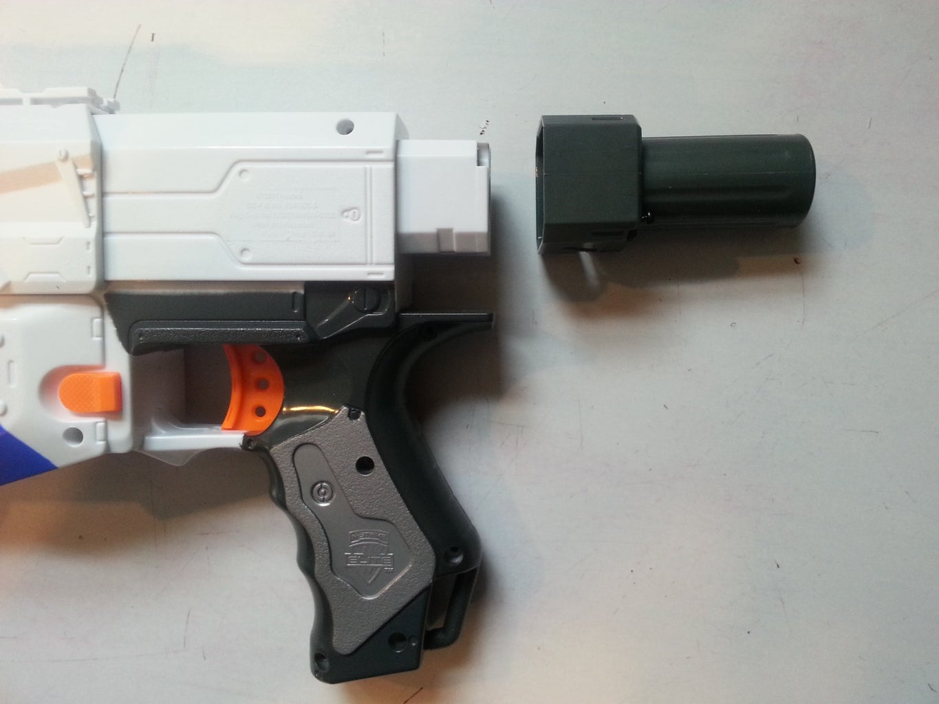 Nerf Retaliator Mod: Air Restrictor Removal and Barrel ...