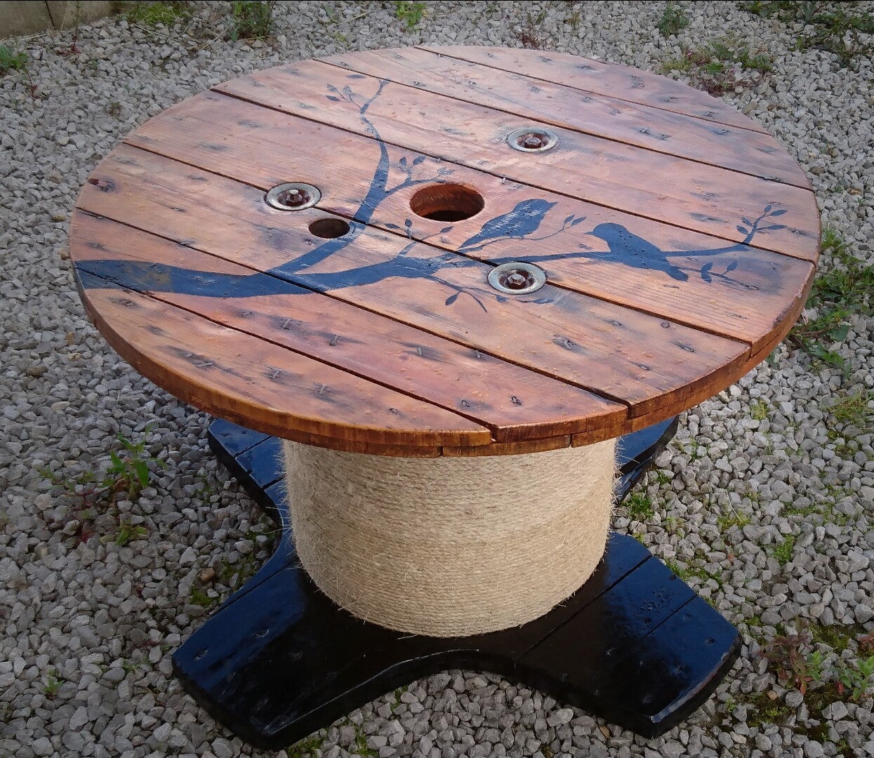 Cable Reel Drum Table With Custom Design 9 Steps with Pictures pin-by-debra-adams-on-spool-table-spool-furniture-wood-spool-tables