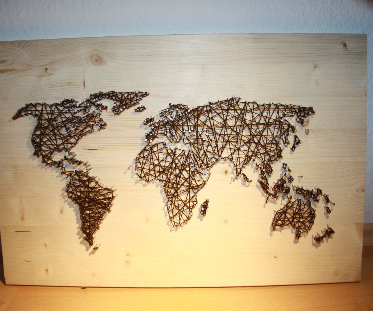 string and nail art world map 6 steps with pictures