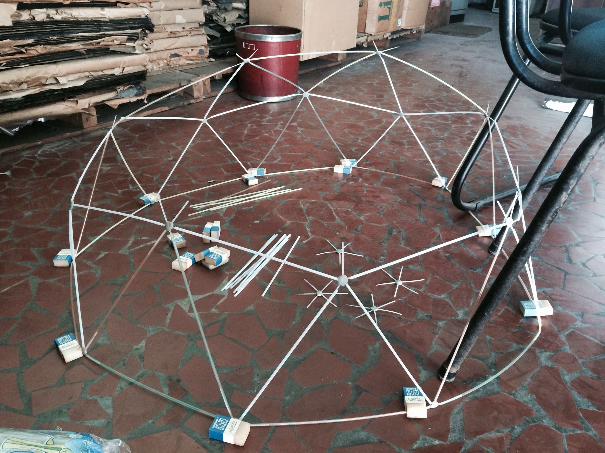 Geodesic Dome With Straws 9 Steps Instructables