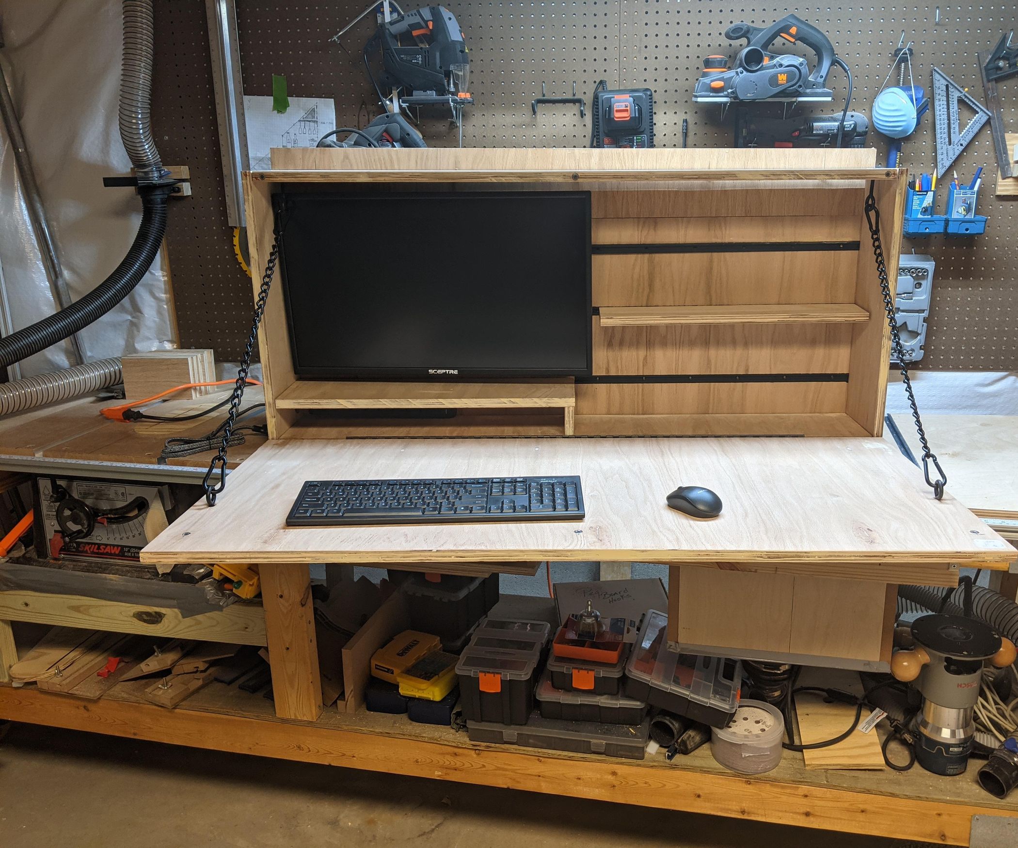 Wall Mounted Plywood Desk 11 Steps (with Pictures) Instructables