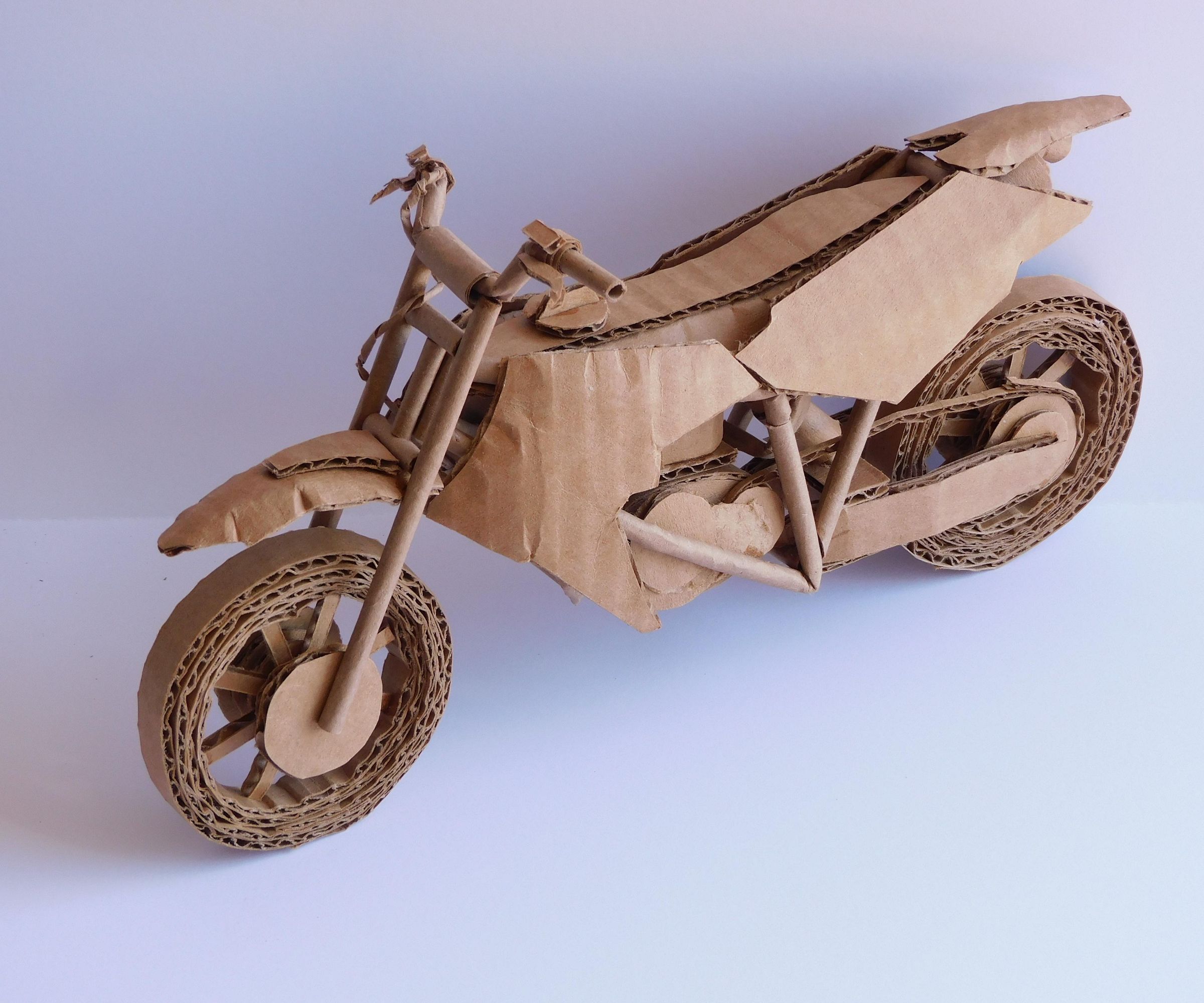 How to Make a Cardboard Model Dirt Bike