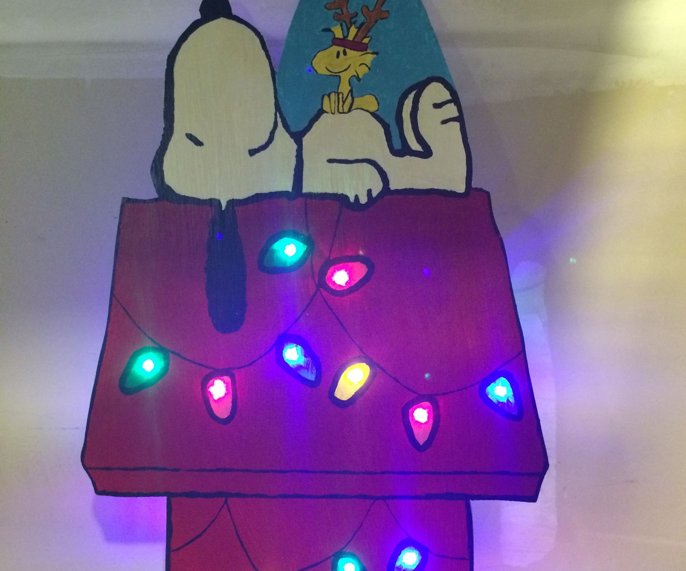 Led Light Up Snoopy Dog House Decoration 10 Steps Instructables