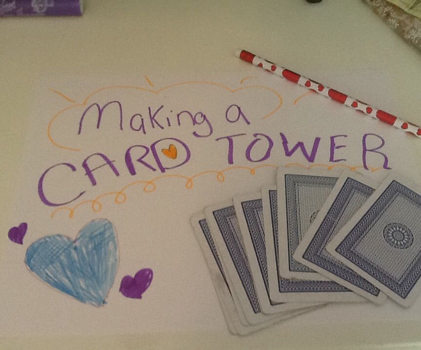 Making a Card Tower 3 Steps Instructables