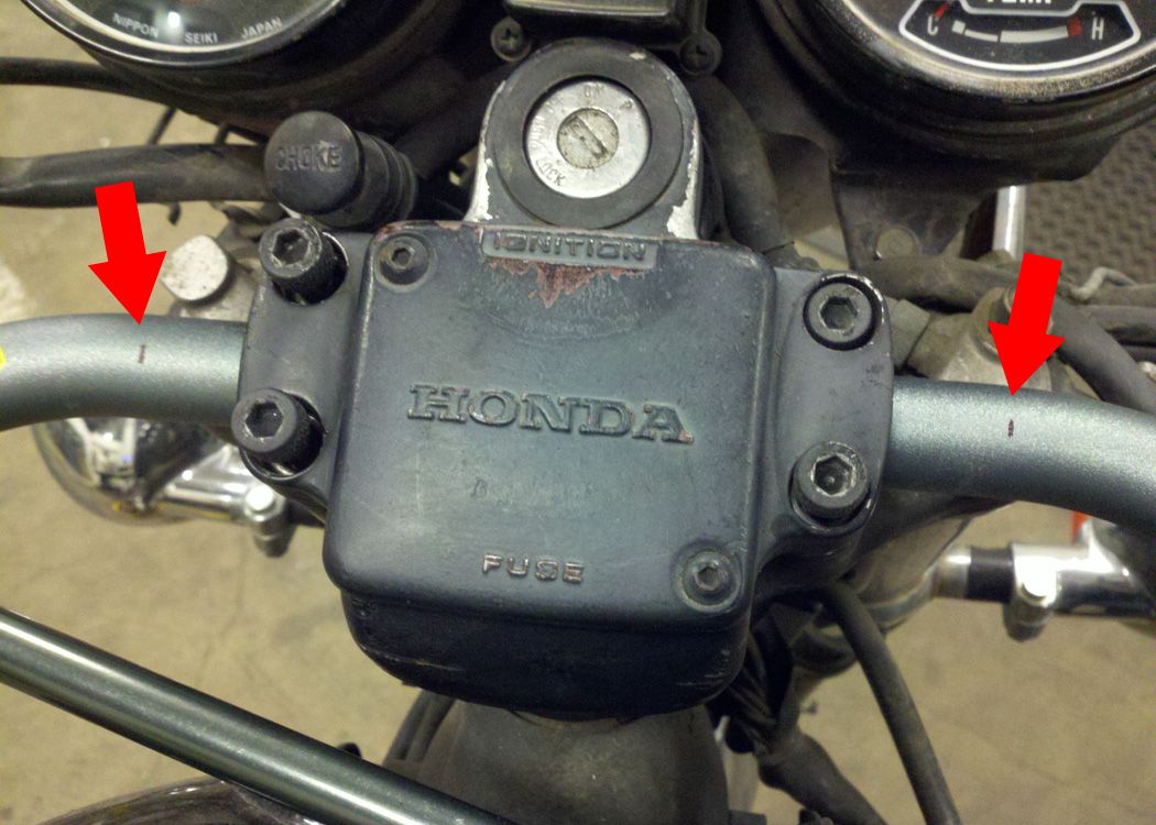 Changing handlebars on motorcycle
