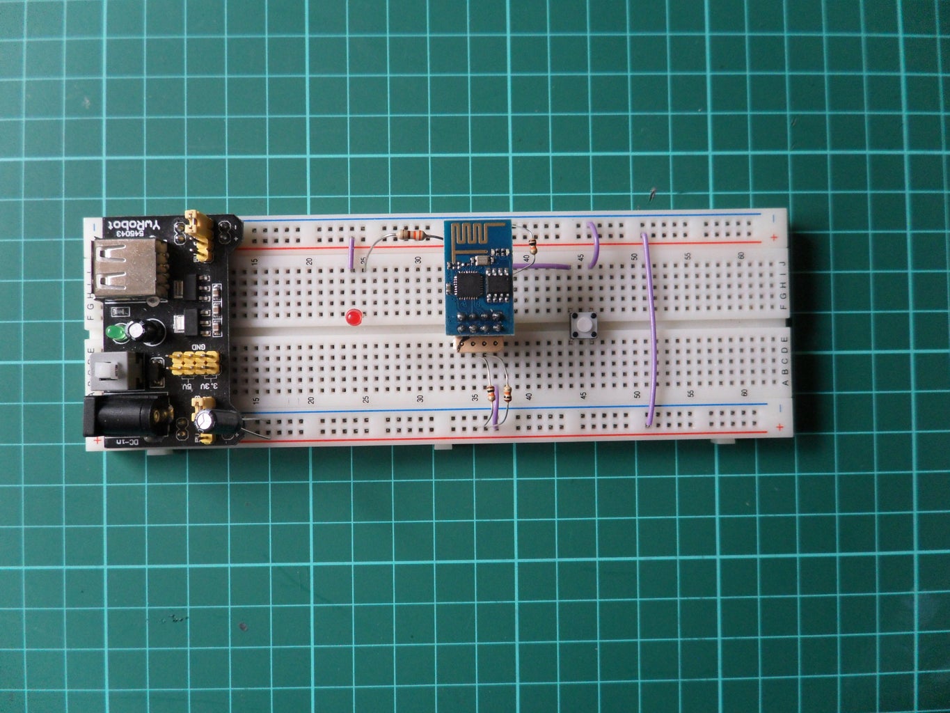 Creating Your First IoT WiFi Device. Part 3 : IoT, Home Automation : 4 ... Circuit Diagram