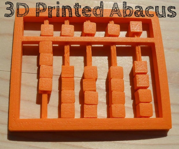 3d Printed Abacus 7 Steps Instructables