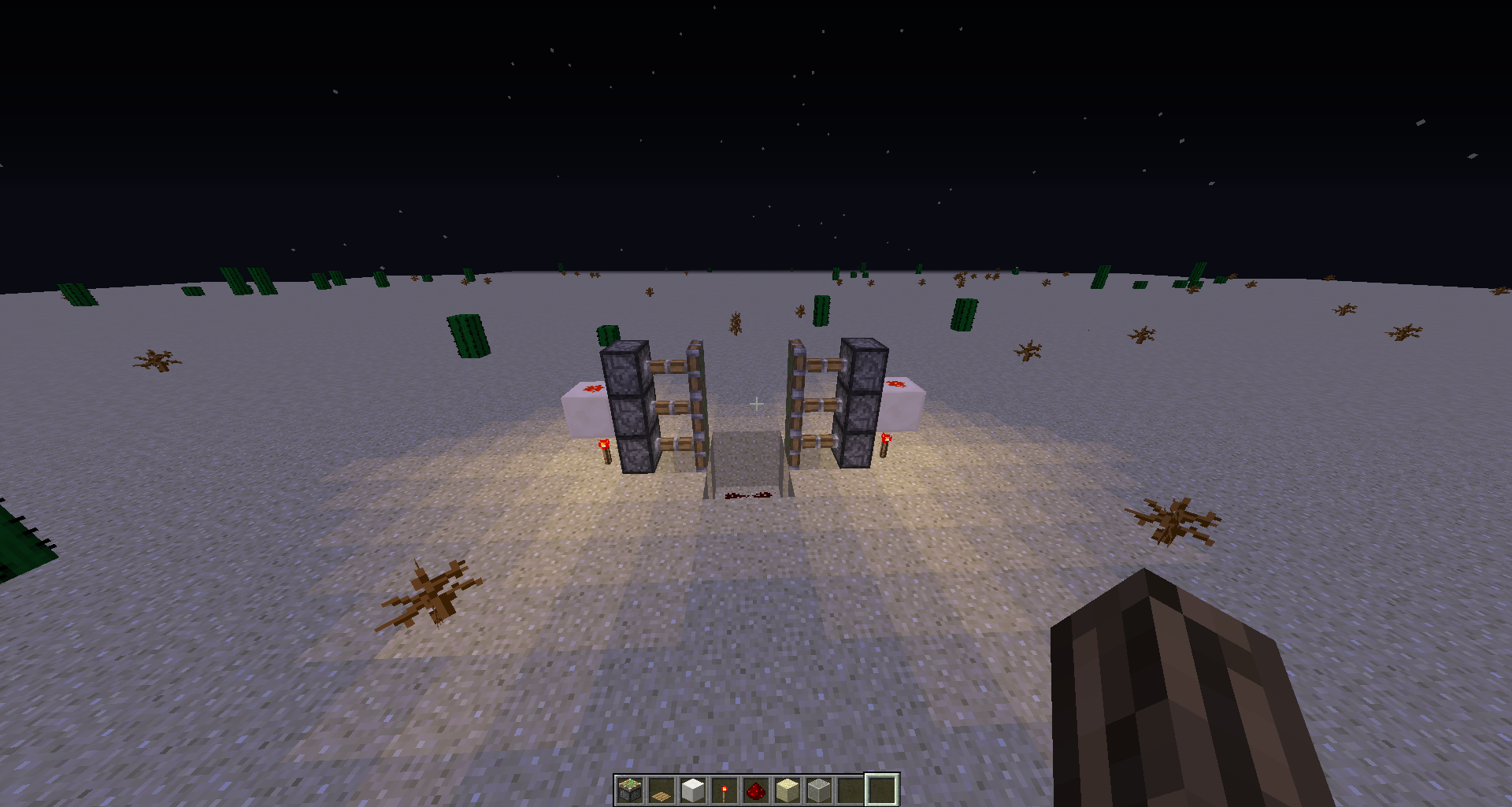 How to Make a Sliding Door in Minecraft 6 Steps Instructables