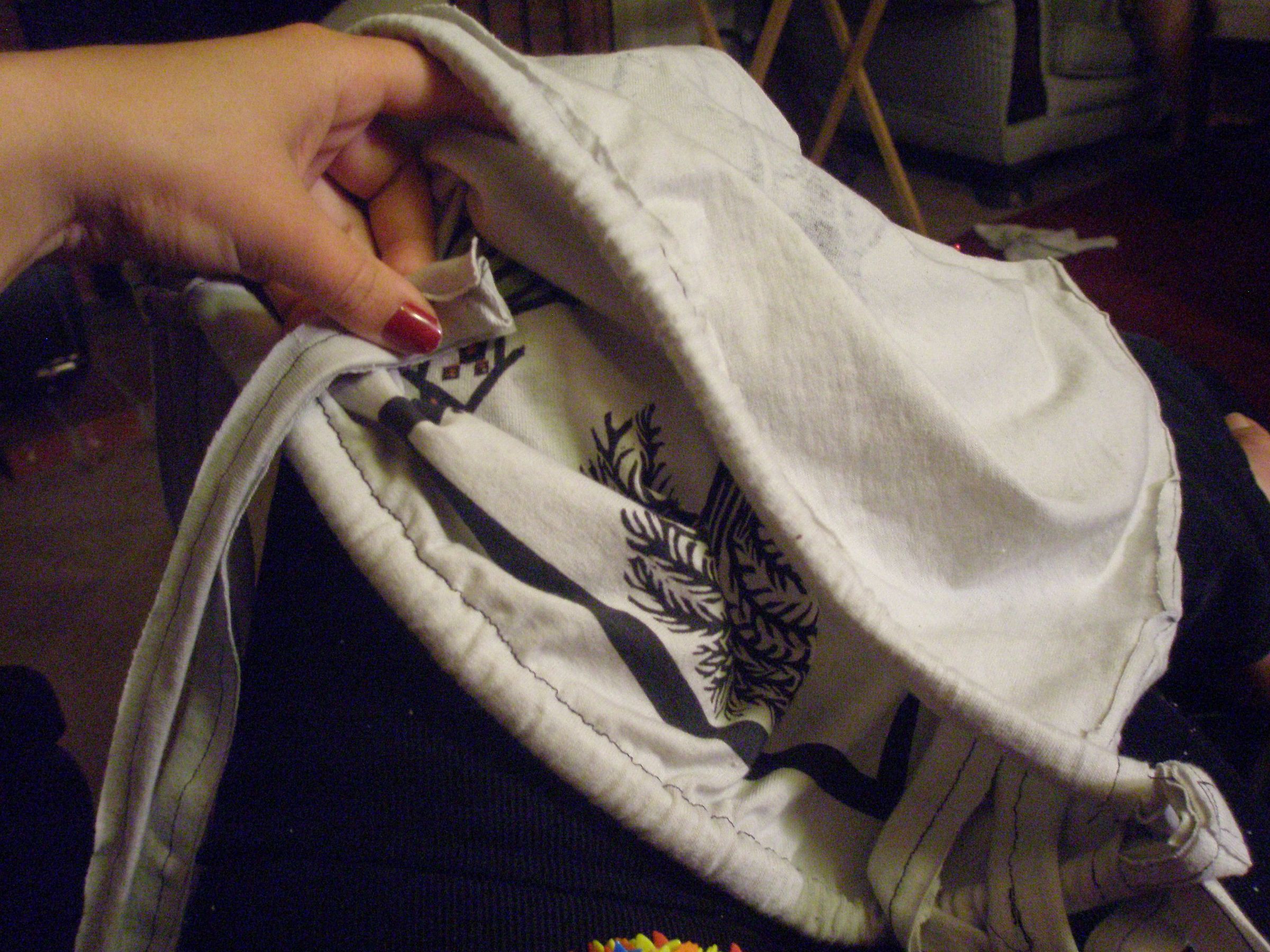 How to Make a Drawstring Backpack Out of a Tshirt 6 Steps