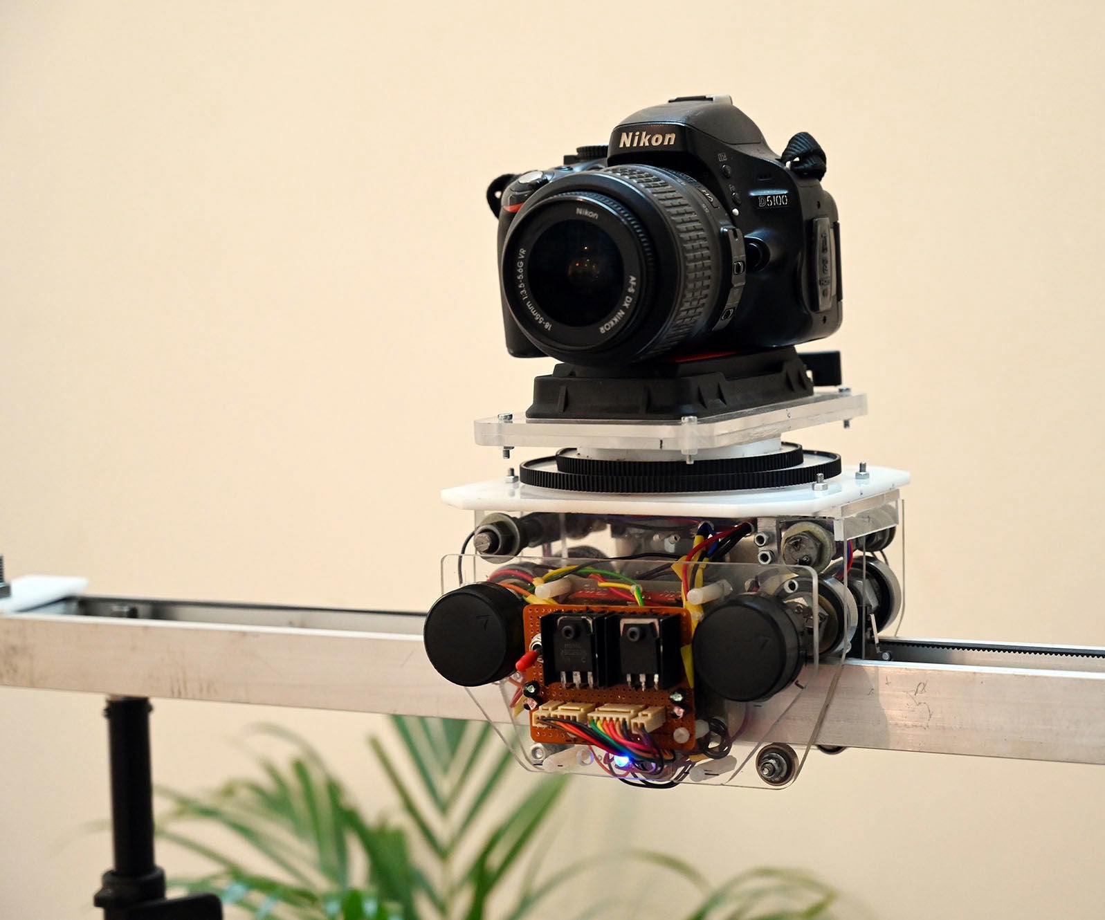 Motorized Remote Control Camera Slider With Panning (Prototype) 6