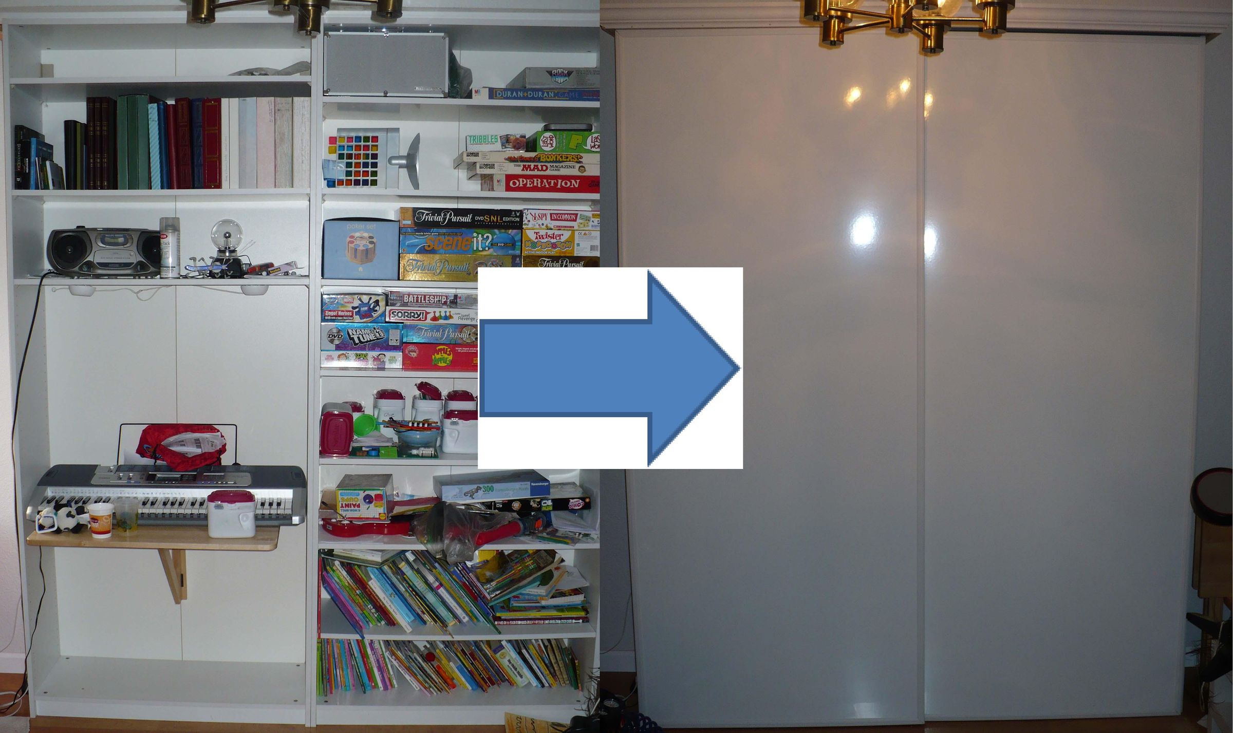 Sliding Doors for Large Shelving Units 6 Steps Instructables