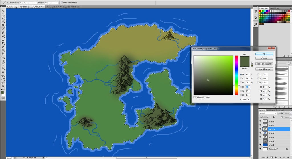 how to make a fantasy map in photoshop