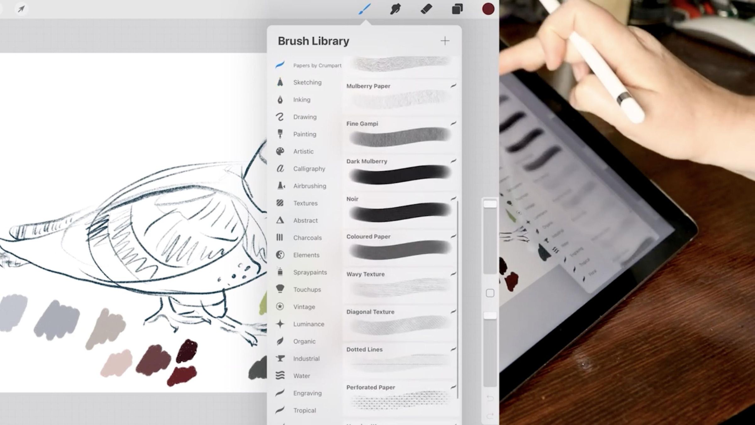 Using Paper Texture Brushes in Procreate 5 Steps Instructables