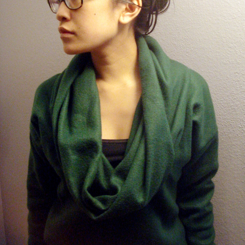 Cowl-Neck Sweater From Fleece Blanket