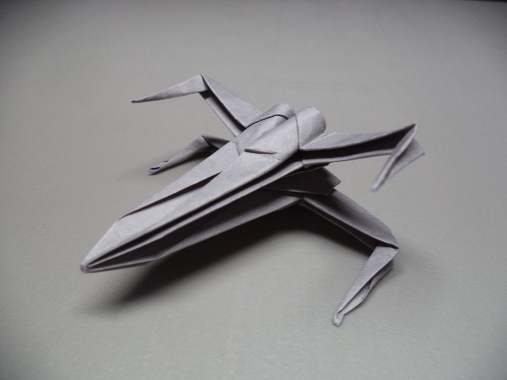 How To Fold An Origami Star Wars X Wing Starfighter 13 Steps With Pictures Instructables