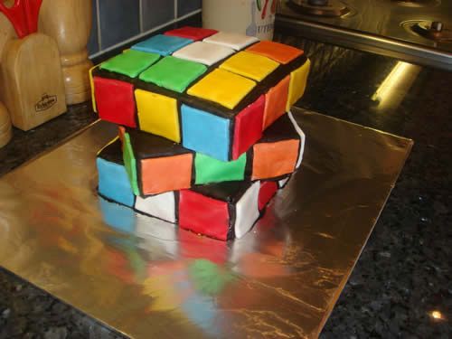 How To Make A Totally Awesome Rubik S Cube Cake 7 Steps With Pictures Instructables