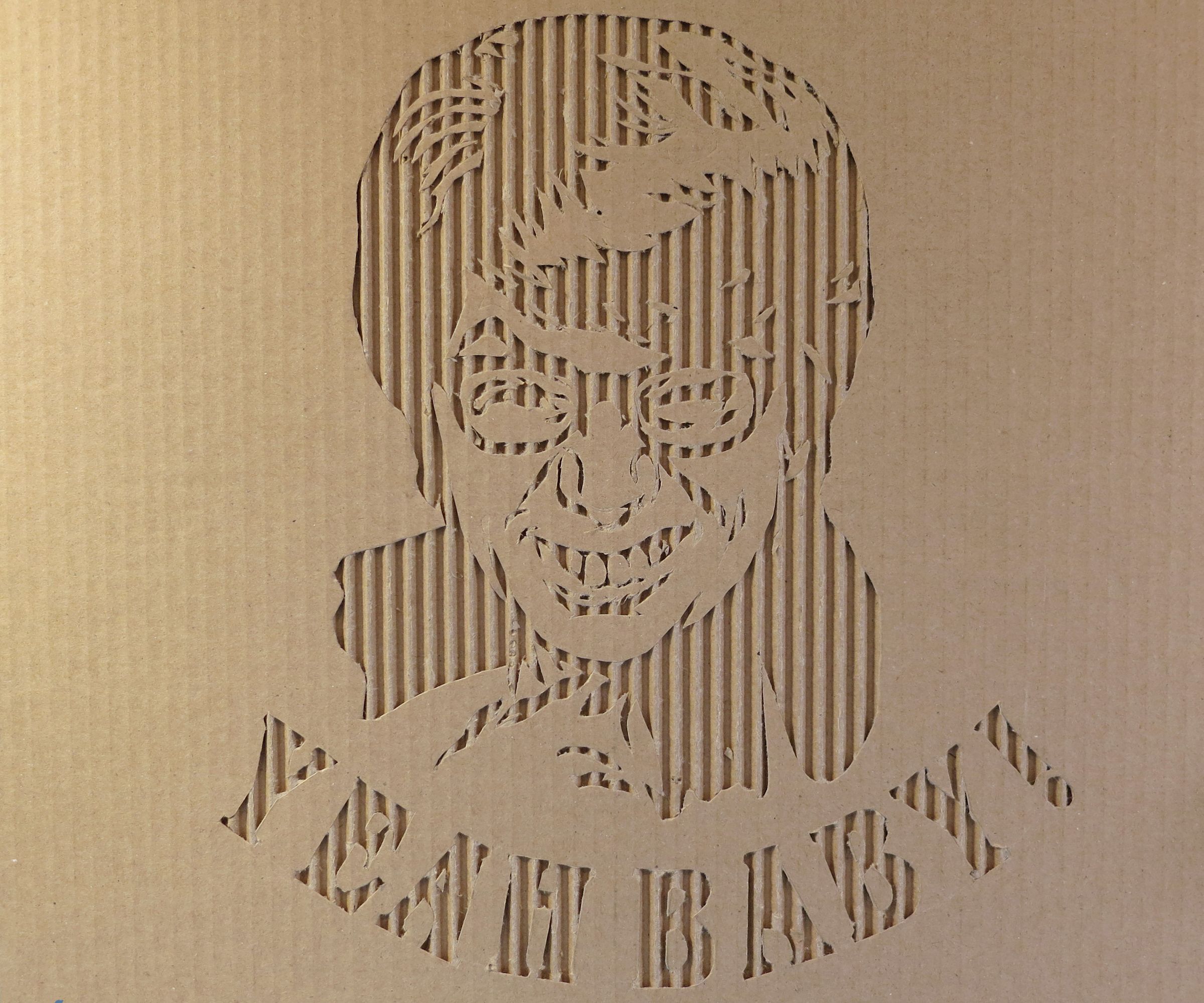 yeah baby! turn a headshot photo into a cardboard portrait DIY Project DIY Project Image