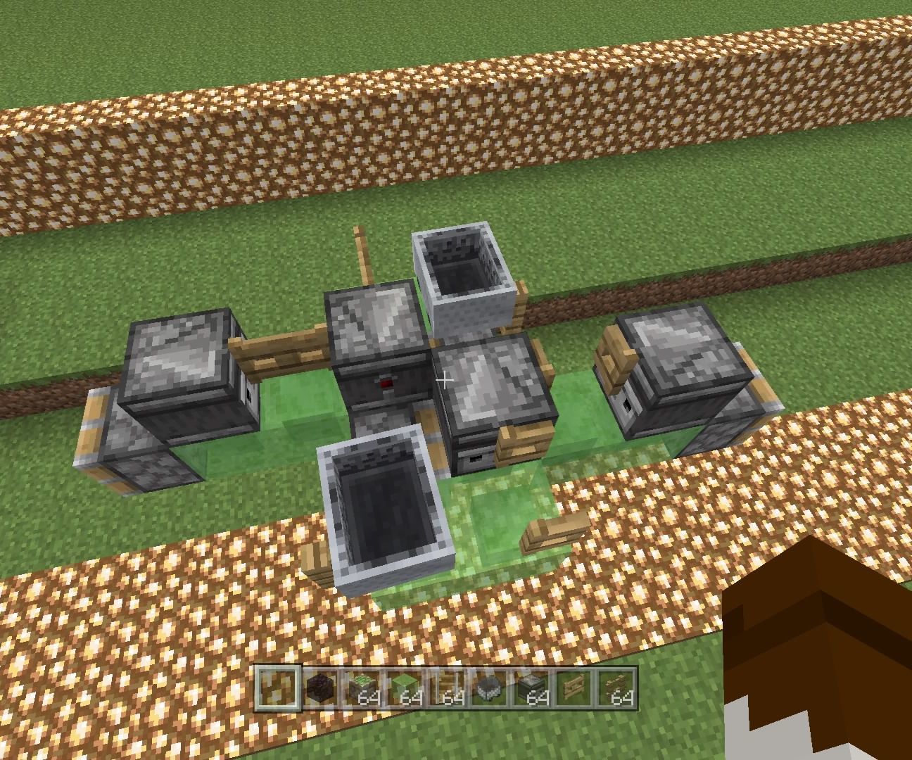 DIY guide for Minecraft SethBling's Simple 2-way Controllable Flying Machine Adapted for Legacy Console Edition/Bedrock Edition with step-by-step instructions