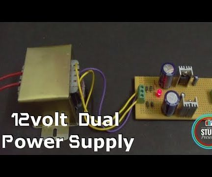 +12/-12 volt transformer based dual  voltage power supply DIY Project DIY Project Image