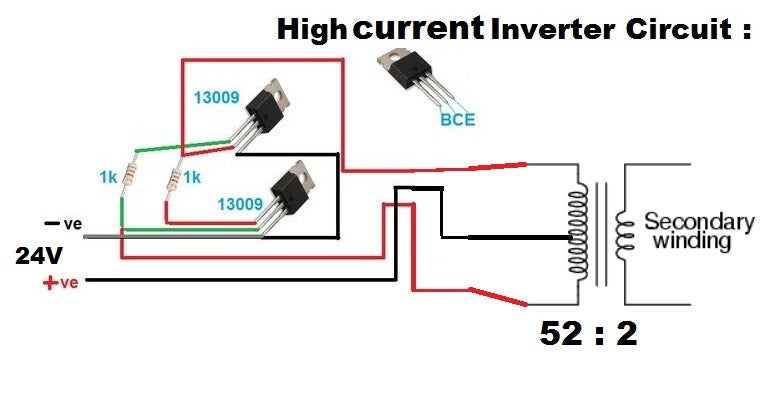 How To Make A 1 Amp To 50 Amps Current Boost Inverter Circuit Diy : 4 Steps  - Instructables