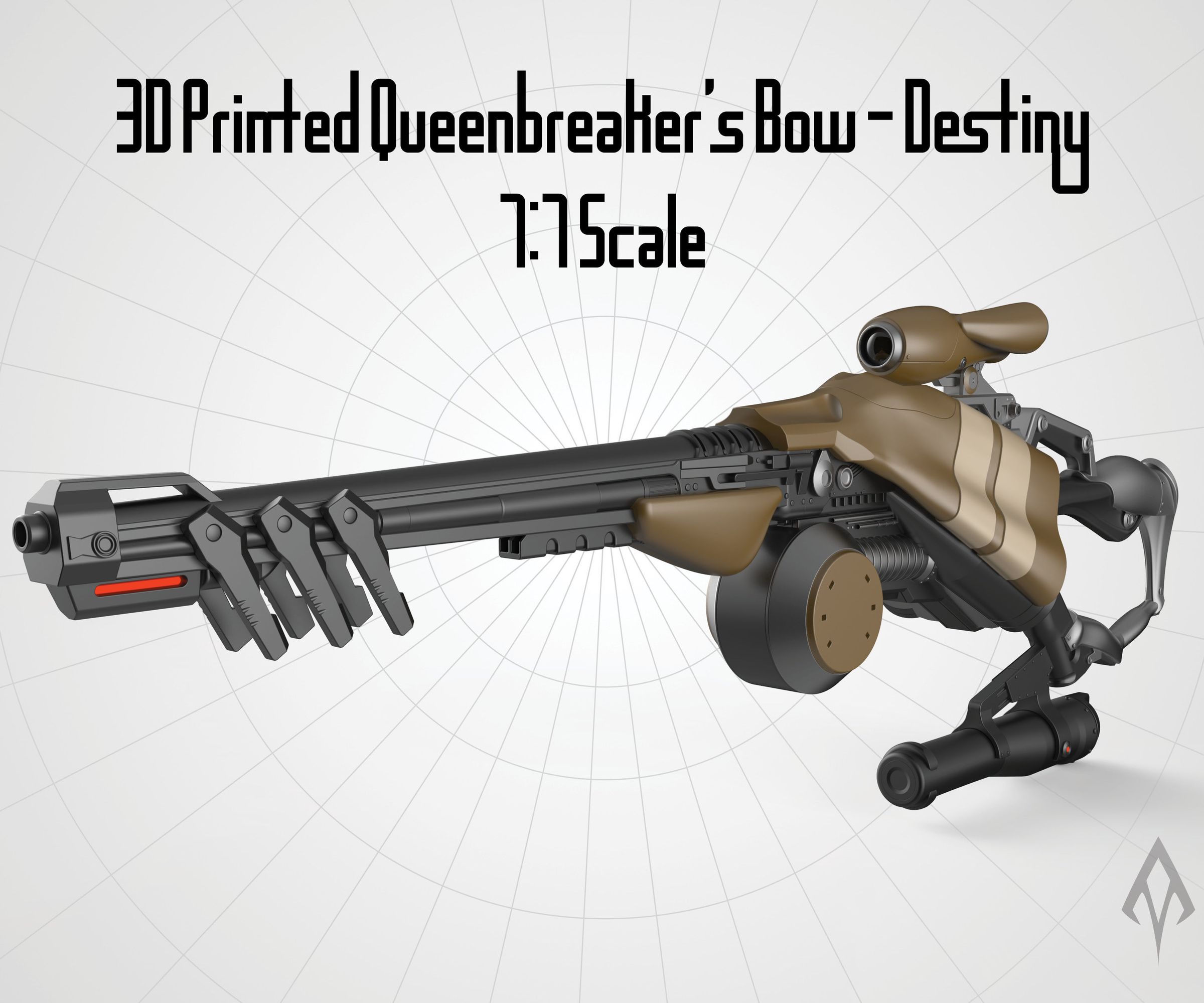 3d printed queenbreaker's bow - destiny 1:1 scale DIY Project DIY Project Image