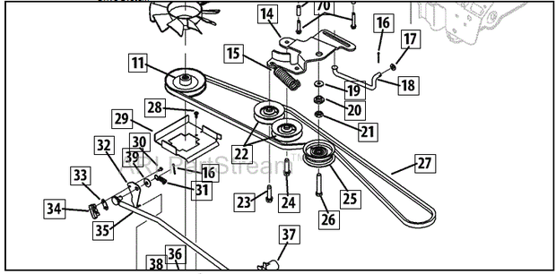 Transmission Belt / Fan Replacement Cub Cadet LTX1045 : 9 ...