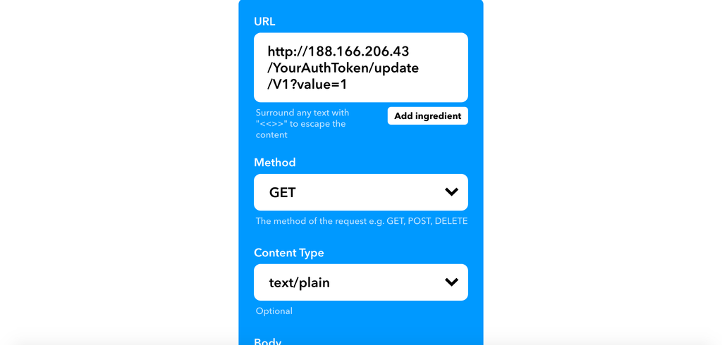 Blynk App and IFTTT