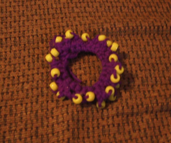 Beaded Crocheted Scrunchies